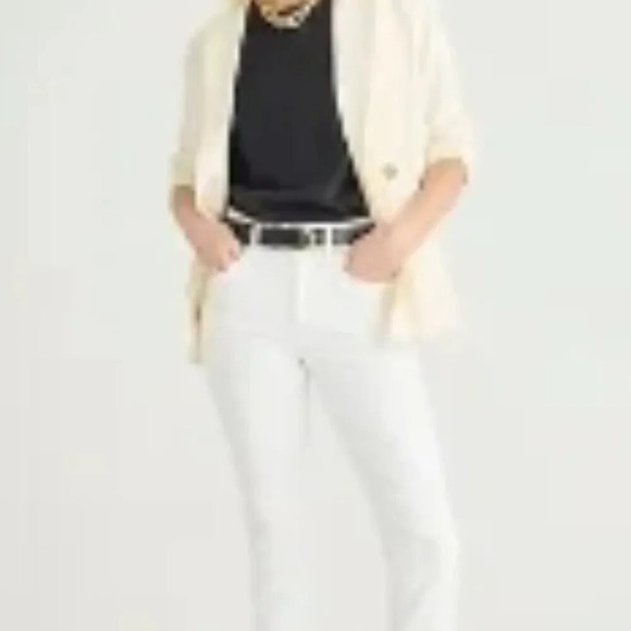 J Crew Wm's 9” High-Rise Toothpick Jeans White Sz 29 # 0484 - Picture 2 of 9